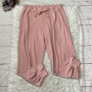 All Things Fabulous Brushed Pink Lounge Drawstring Sweatpants